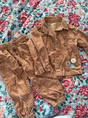 OshKosh B'gosh Corduroy Jacket and Pants in Caramel Brown